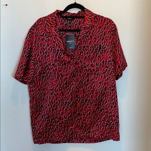 Cheetah print button up